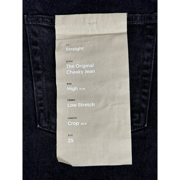 NWT Everlane The Original Cheeky Crop Jean in Coal Black Size 25 - Picture 7 of 14